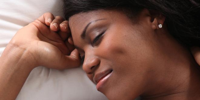 a woman having a peaceful rest